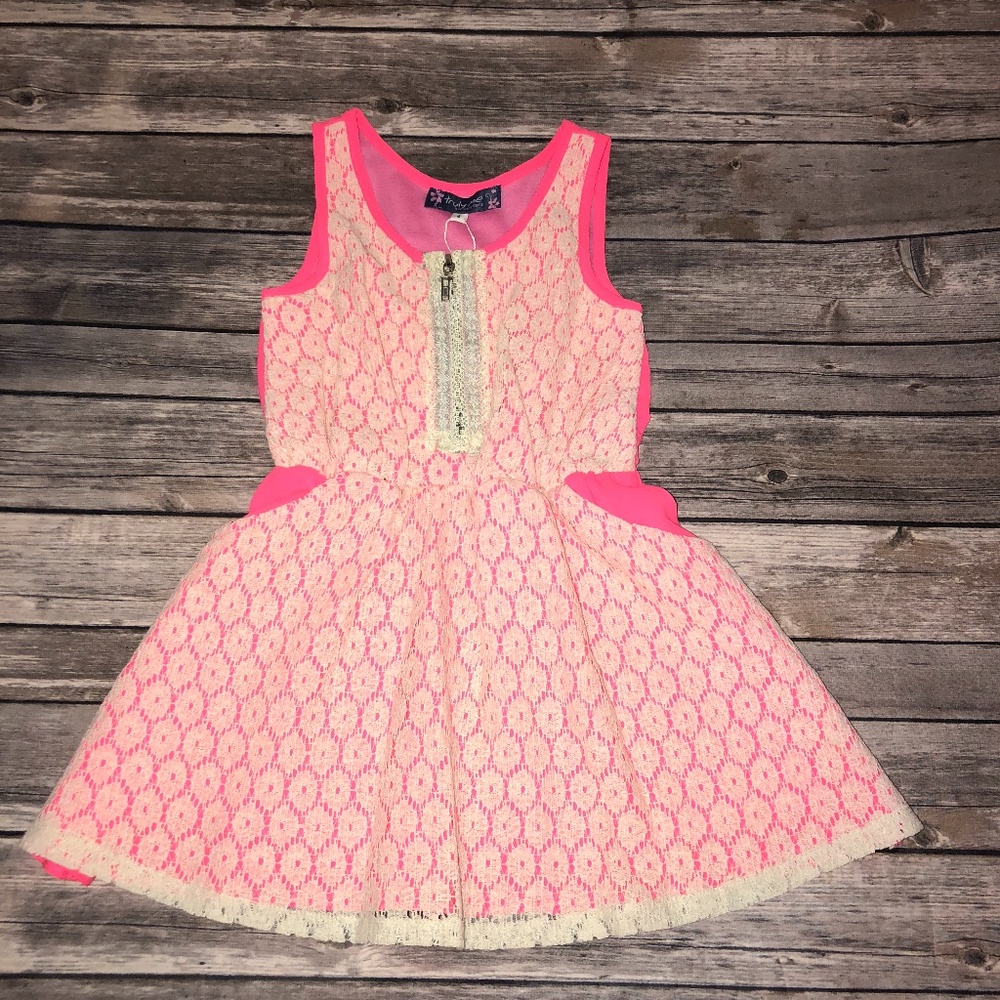 Truly Me Lace Overlay Dress